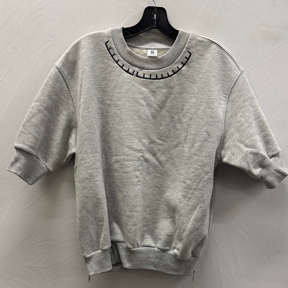 Random Identities Gray Short Sleeve Sweatshirt